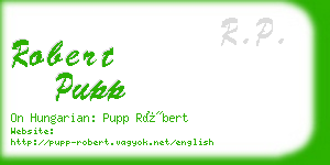 robert pupp business card